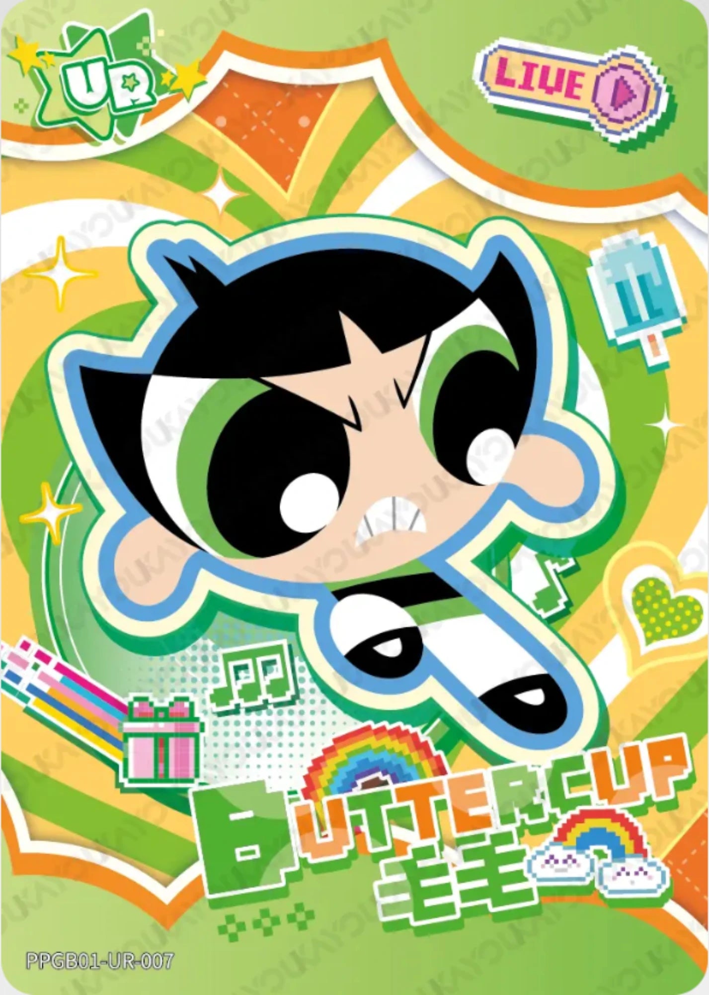 KAYOU The Powerpuff Girls L3 UR Card (Candy 1)(Pull-Rate: 1/7.5)