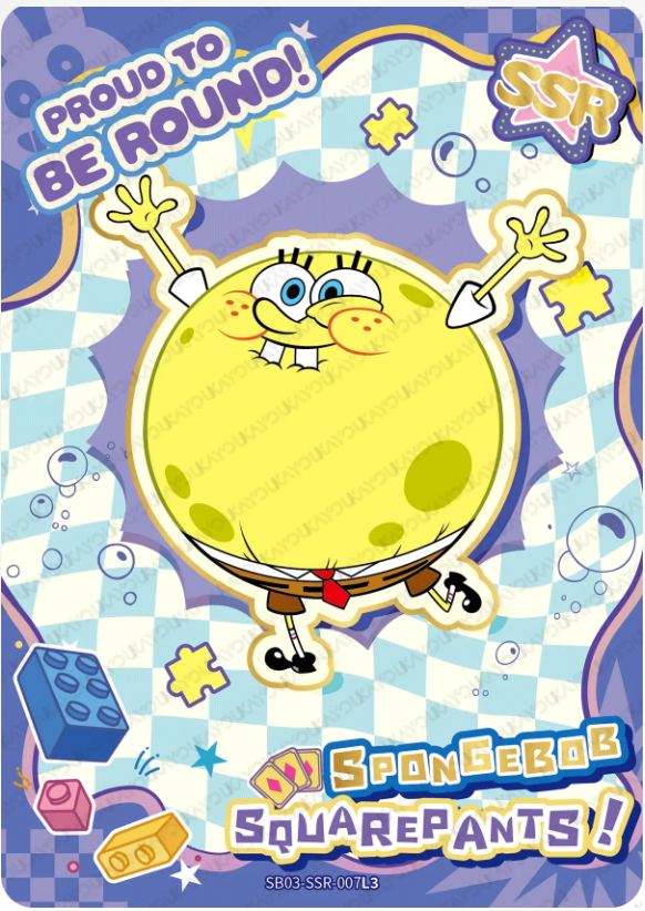 KAYOU SpongeBob L3 SSR Card (Pull Rate: 20%~51%)