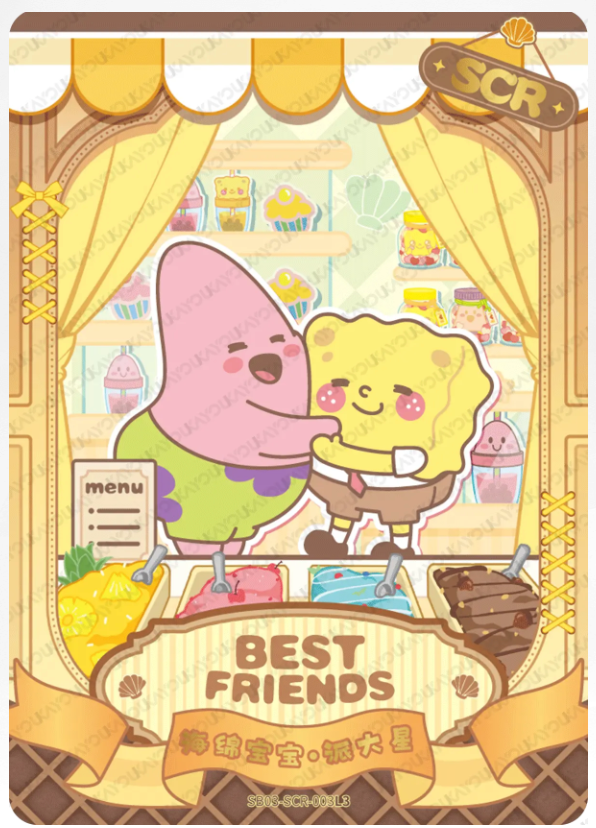KAYOU SpongeBob L3 SCR Card (Pull Rate: 10%~20%)