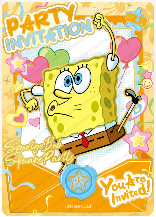 KAYOU SpongeBob L2 SLR Card (Pull Rate: 5.56%~20%)