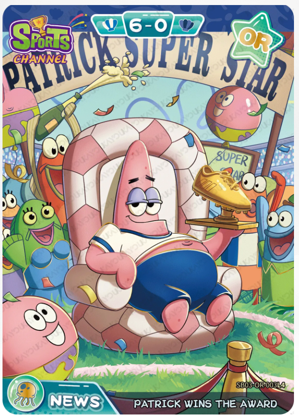KAYOU SpongeBob L4 OR Card (Pull Rate: 1.67%~3.75%)