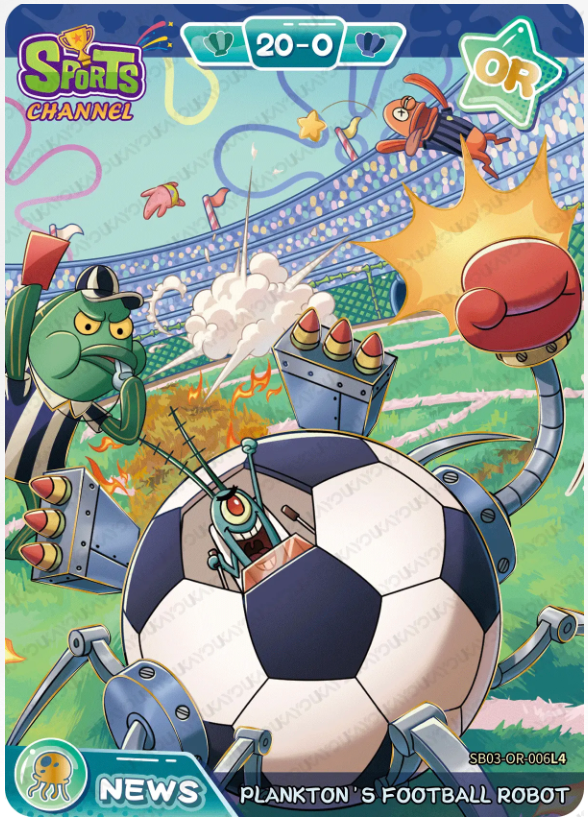 KAYOU SpongeBob L4 OR Card (Pull Rate: 1.67%~3.75%)
