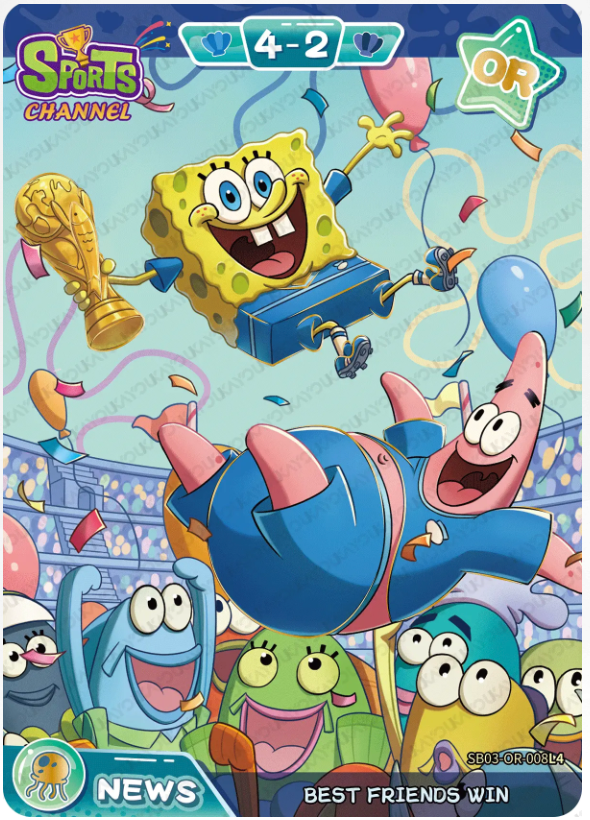 KAYOU SpongeBob L4 OR Card (Pull Rate: 1.67%~3.75%)